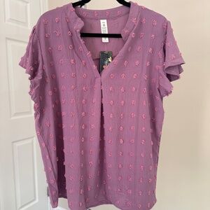 Purple Pom Pom Tunic